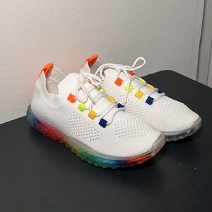 Slip-on Fashion Sneakers with Rainbow Sole